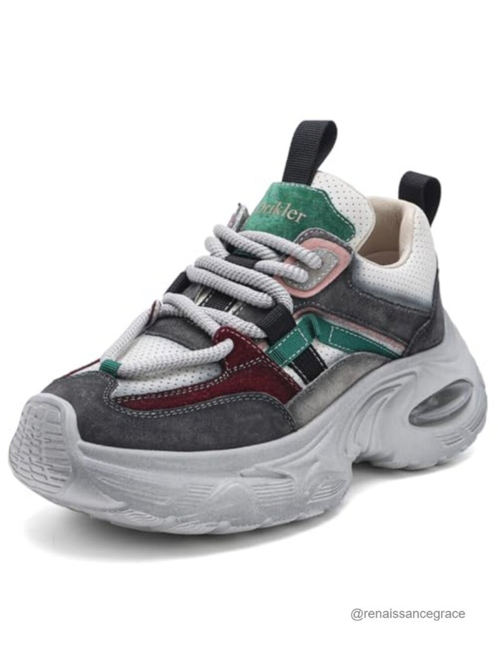 Premium Leather Women's Slip-On Walking Sneakers Non-Slip Platform